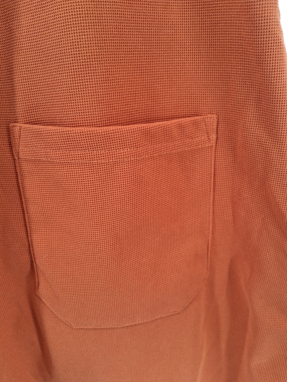 HALARA Rust Orange Pinafore Romper with Front Pocket and Adjustable Straps - Picture 6 of 6